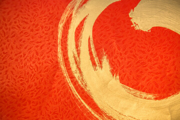 Chinese red paper and hand-painted golden lacquer create a beautiful background for the Year of the Dragon