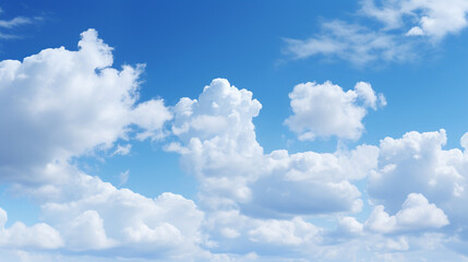 Naklejka na ściany i meble landscape photography of blue sky and white clouds 
