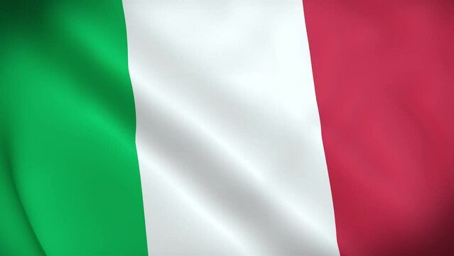 Crumpled Fabric Flag of Italy Intro. Italy Flag, Europe Flags, Italy Banner. Celebration. Flag Day. Patriots. Realistic Animation 4K. Surface Texture. Background Fabric.
