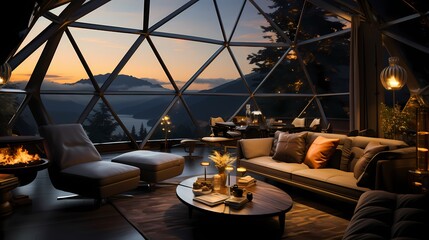 A geodesic dome capturing the essence of structural elegance --ar 16:9 --v 5.2 --s 750** - Image #2 @maliktanveer