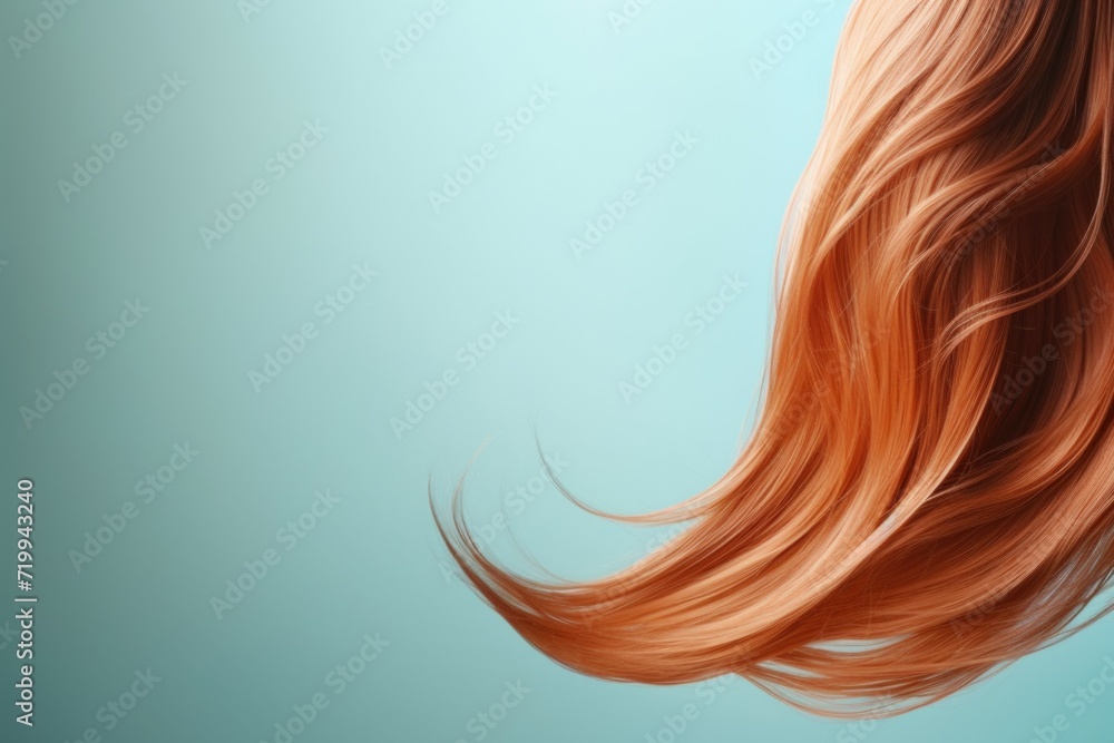 Poster close-up shot of a woman's long red hair. versatile image that can be used in various contexts