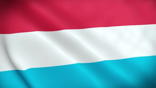 Luxembourg Waving Flag, Luxembourg Flag, Flag of Luxembourg Waving Animation, Luxembourg Flag 4K Footage