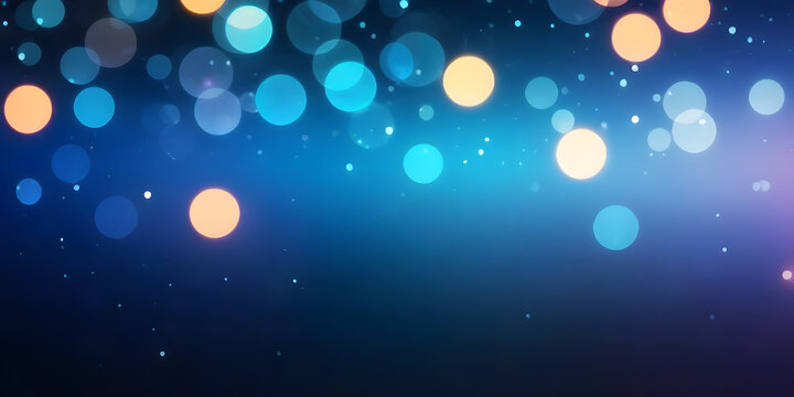 Celestial Elegance: Blue Glow Particle Abstract Bokeh Background - A Mesmerizing Visual Symphony