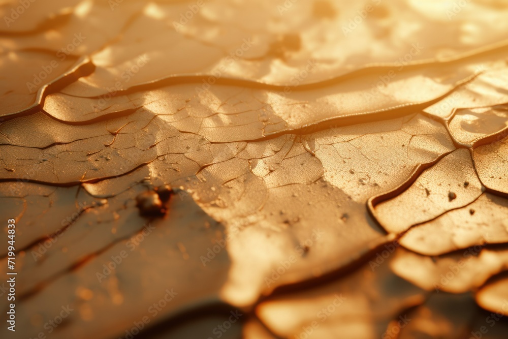 Poster a detailed view of a single leaf lying on the ground. this image can be used to depict nature, autum