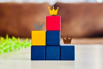 1位から３位の表彰台とランキング