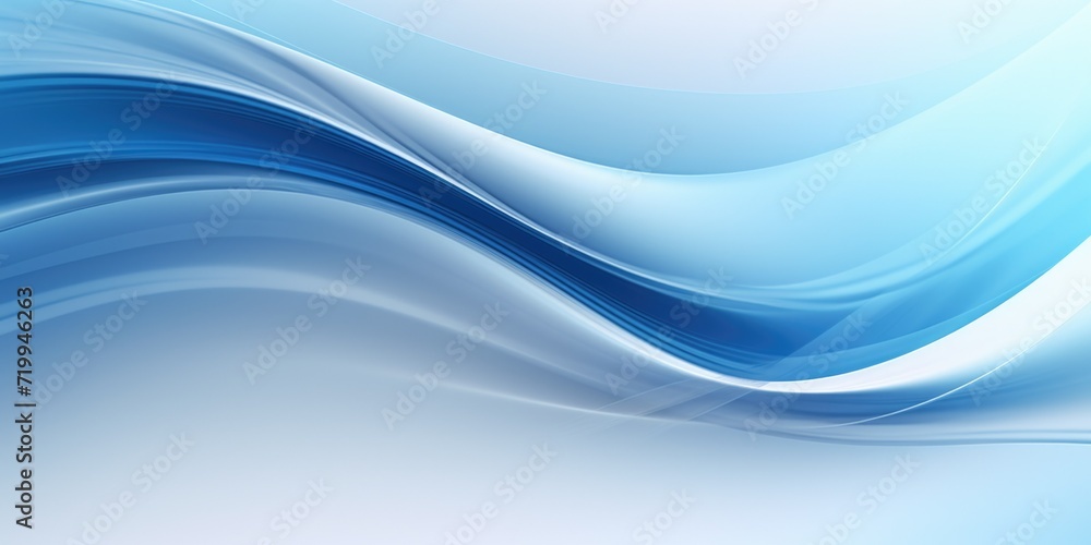 Poster abstract blue and white waves on a background. suitable for various design purposes