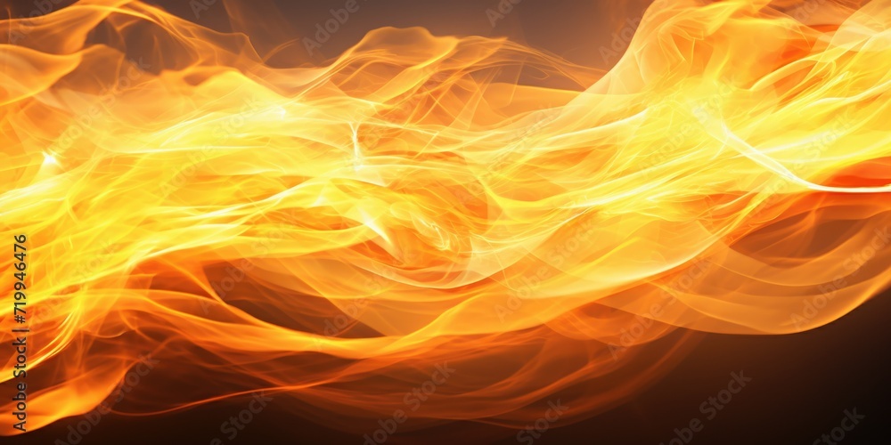 Aufkleber A close-up view of a fire on a black background. Perfect for adding warmth and intensity to any design or project