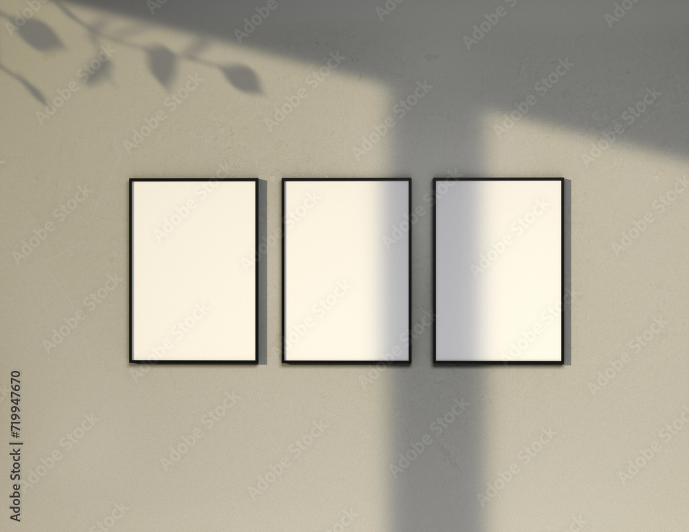 Poster a simple and convenient frame mock up file. picture frame mock up template using smart objects. a4 s