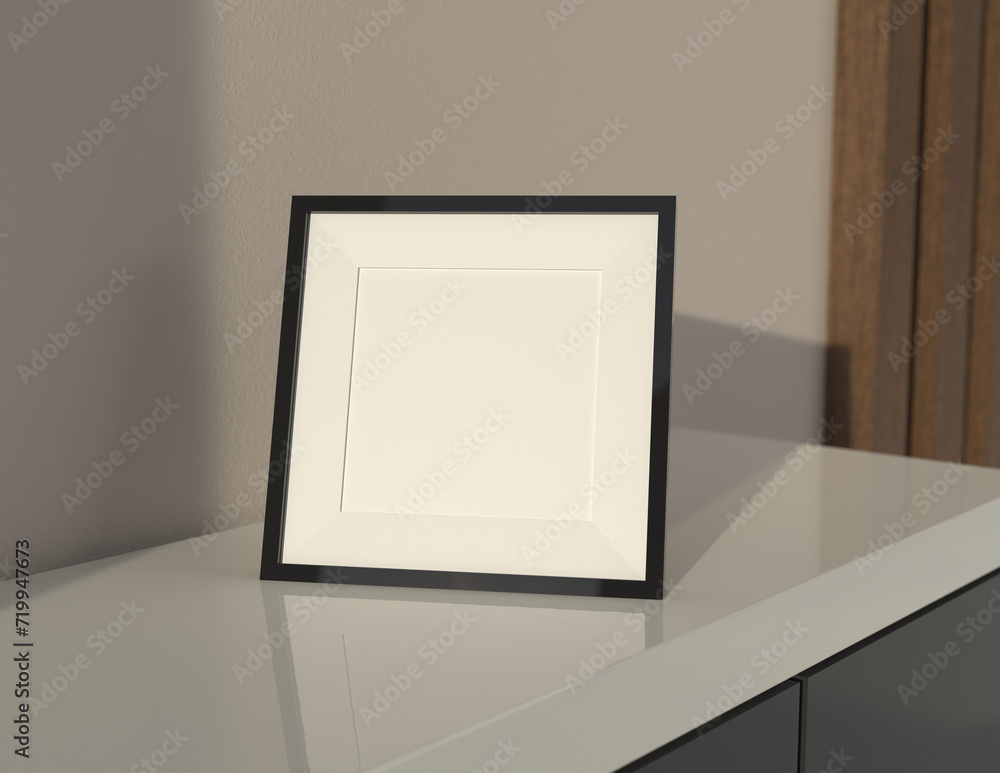 Poster a simple and convenient frame mock up file. picture frame mock up template using smart objects. squa