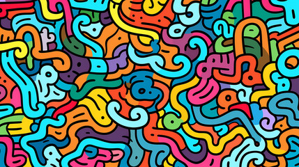 Abstract seamless doodle background, artistic backdrop