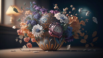 Pastel Blooms: A Colorful Bouquet Perfect for Any Occasion - ai generated