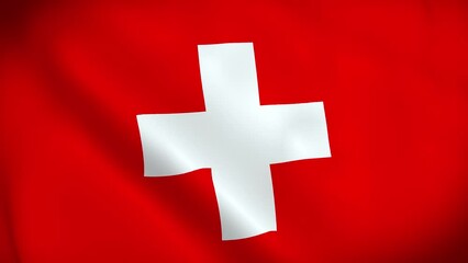 Flag of Switzerland. High quality 4K resolution