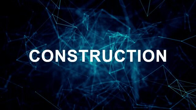 Animated futuristic texts about Architectural Services, design and construction services