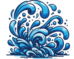 Fototapeta premium water background , blue floral background,