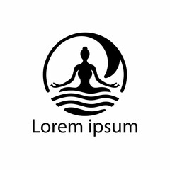 a yoga wellness logo design 