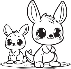 mouse coloring page cartoon