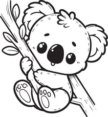 coloring book with cartoon koala © Ragil