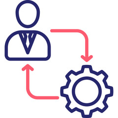 Fototapeta premium Management Icon