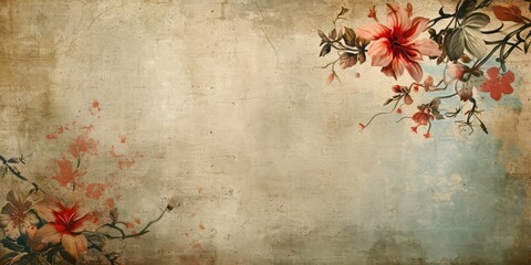 Vintage background with floral.