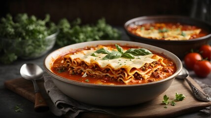 "Hearty Lasagna Delight: Italian Culinary Excellence in Every Layer"
