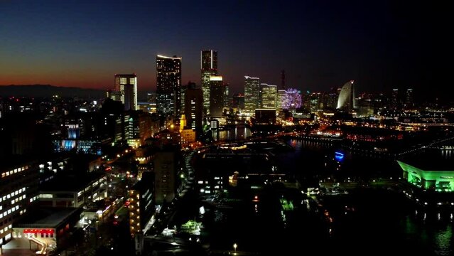 The beautiful night views in Yokohama