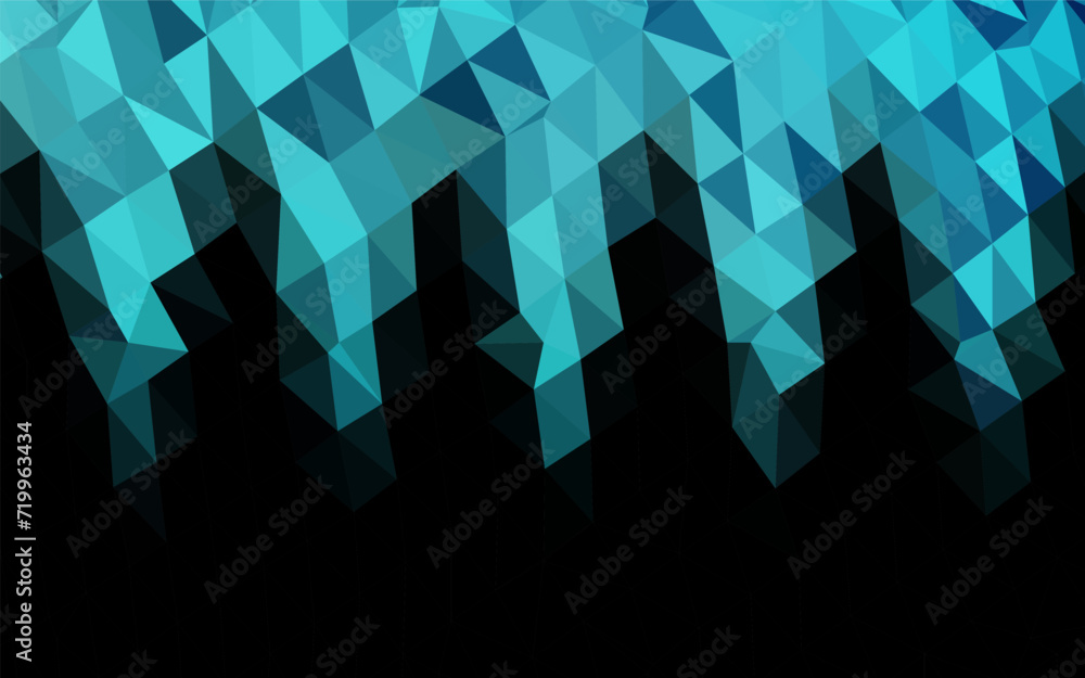 Poster light blue vector abstract polygonal layout. creative illustration in halftone style with gradient. 