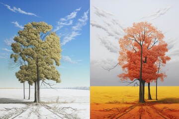  Seasonal Changes: Paintings that might indicate the changing seasons.