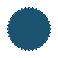 stitched zig-zag circle collection in blue color. circle with sharp and rounded waves edge. sale and big set of blue zig-zag circle sticker, sale and discount template sticker.eps10