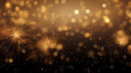 Fototapeta premium Beautiful fireworks background at night for holiday decoration
