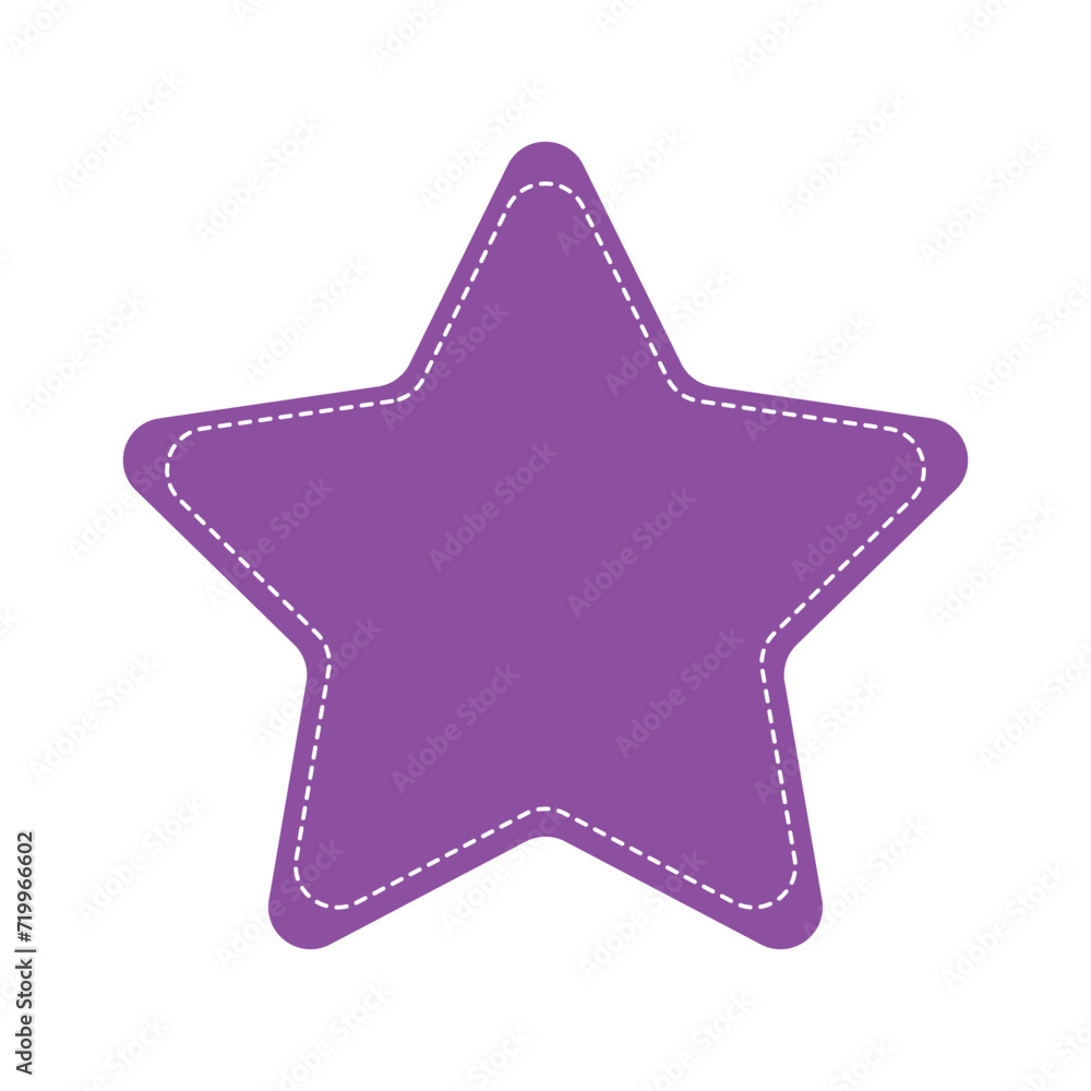 Poster stitched zig-zag circle collection in purple color. circle with sharp and rounded waves edge. sale a