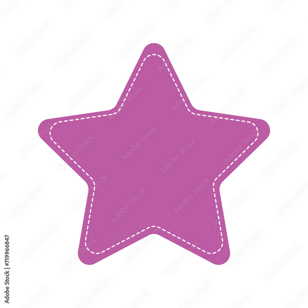 Poster stitched zig-zag circle collection in purple color. circle with sharp and rounded waves edge. sale a