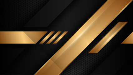 golden stripe black background elegant design