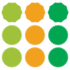 Starburst sticker. Vector. Star burst price icon. Round sale tag badge. Circle sale buttons. Sunburst label isolated on white background. Set red shapes. Color illustration. eps 10