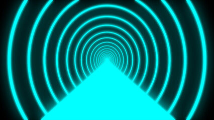Fototapeta premium Abstract glowing neon lighting rounded tunnel. Abstract glowing neon lighting rounded tunnel. Technology futuristic background.