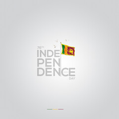 Happy Independence Day Sri Lanka 76 National Day Sri Lanka flag 2024 Independence Day Flyer