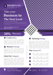Corporate business flyer template design. business flyer, brochure, magazine or flier mockup in bright colors. 