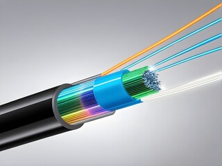Glasfaserkabel - KI Grafik