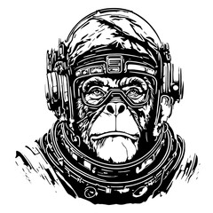 Head of ape army sketch art design