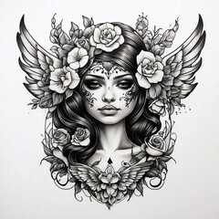 chicano girl tattoo style