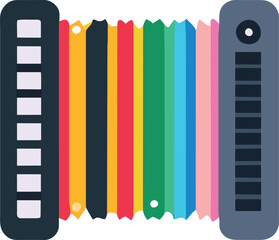 Obraz premium cute colourful accordion, icon
