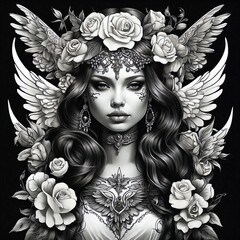 chicano girl tattoo style