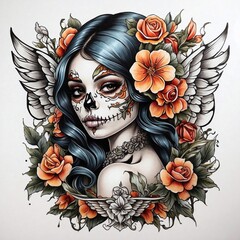 chicano girl tattoo style