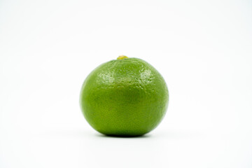 Mandarin close up on white background isolated.