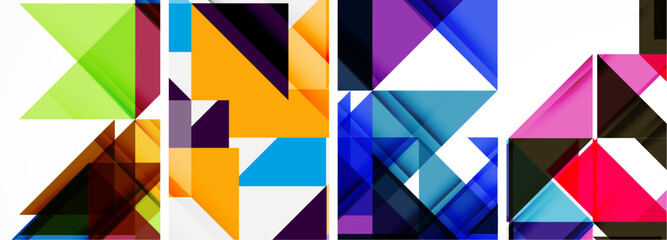 Triangle poster set for wallpaper, business card, cover, poster, banner, brochure, header, website