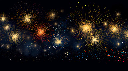 Beautiful creative holiday background. Fireworks and sparkles