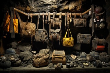 Cave Exploration Equipment: Include shots of equipment used in cave exploration.