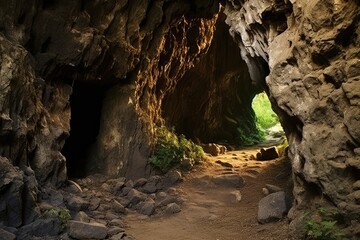 Cave Entrance Landscapes: Showcase the landscapes around cave entrances.
