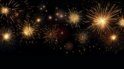 Fototapeta premium Beautiful creative holiday background. Fireworks and sparkles
