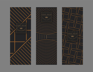 Luxury premium background for covers, interior, packaging. Golden ornament on a dark background. Creative design idea.