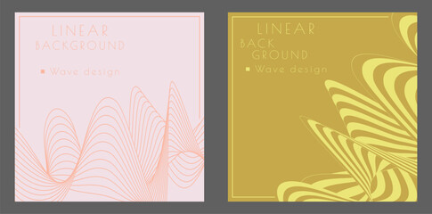 Background of wavy lines. Abstract design. Interior template, banners, posters, flyers. The idea of packaging goods, prints and creativity